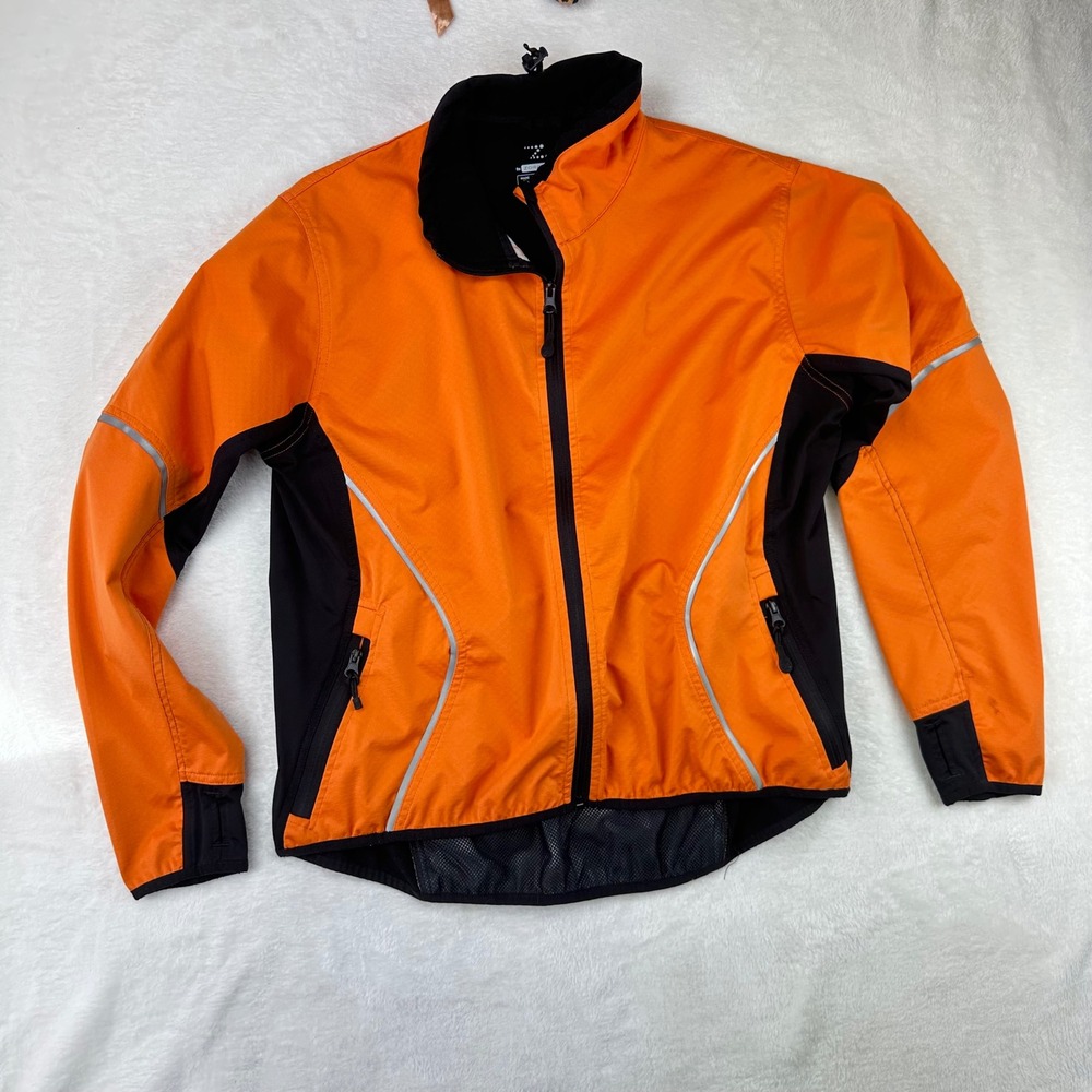 Zorrel Jacket Mens Cycling Weather Series Regular 2XL Orange Reflective Poly